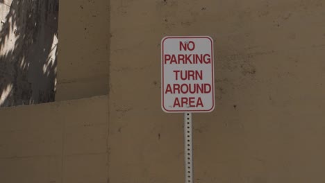 no parking turn around area