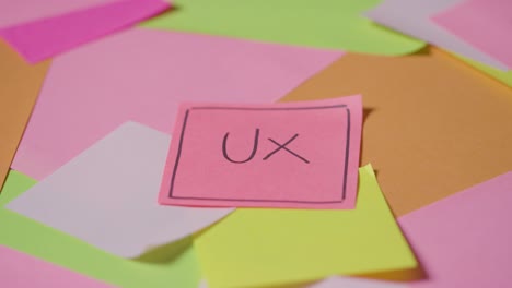 Business-Concept-Of-Revolving-Sticky-Notes-With-Acronym-UX-Written-On-Top-Note-1