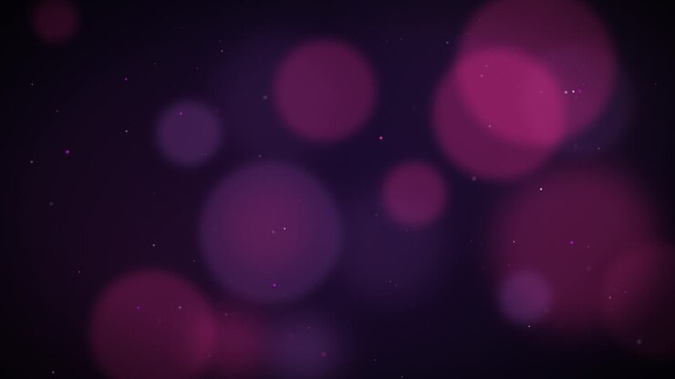 Abstract Background with Floating Pink and Purple Bokeh Lights