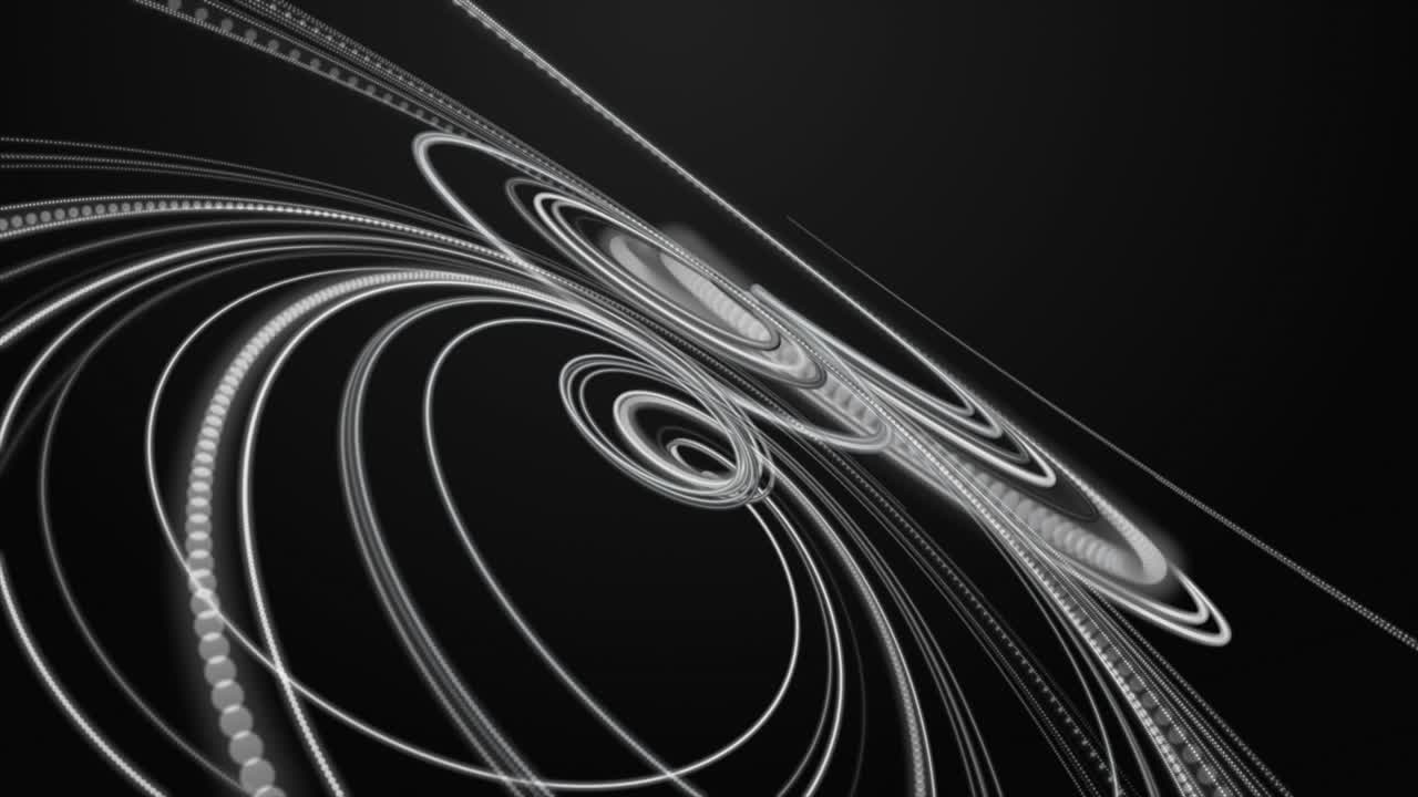 Magical animation with particle stripe object in slow motion, 4096x2304 loop 4K