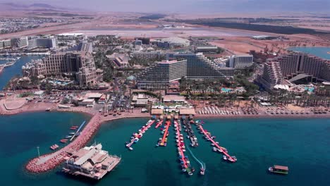 aerial view of eilat, israel's resort city on the red sea