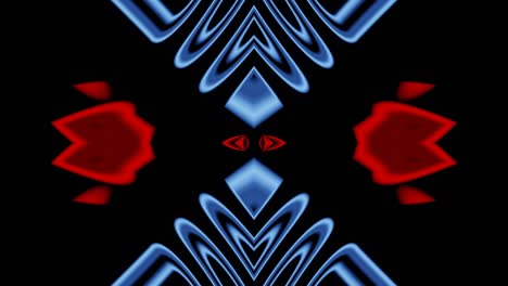 vidrio abstracto en bucle brilla de azul y rojo