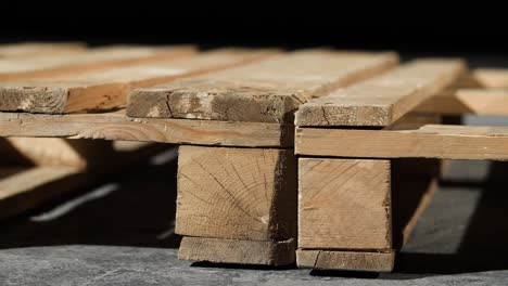 closeup of wooden pallet