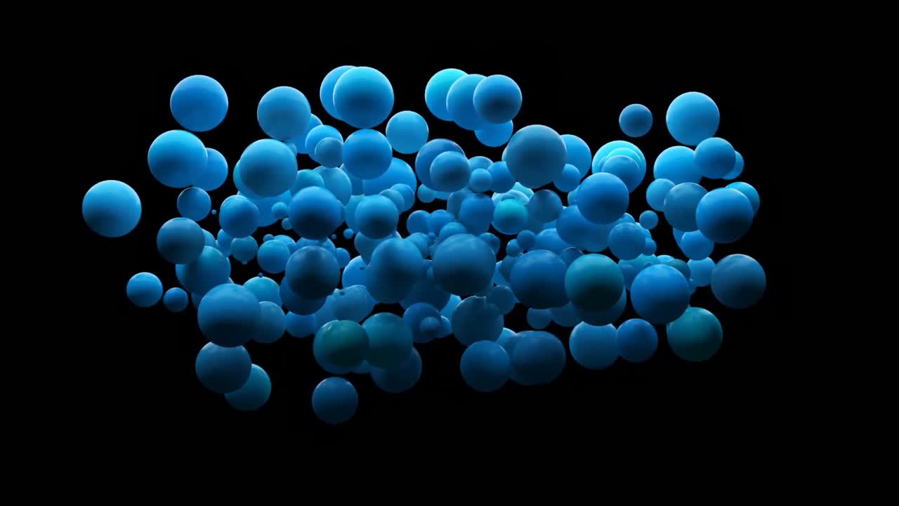 Digitally generated video of bubbles