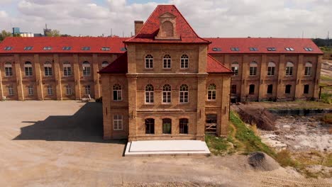 beautiful old building in the reconstruction process