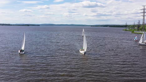 sailing competition on a lake