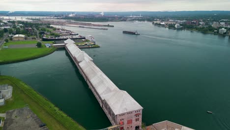 Aerial-view-of-hydroelectric-plant-in-Sault-Ste