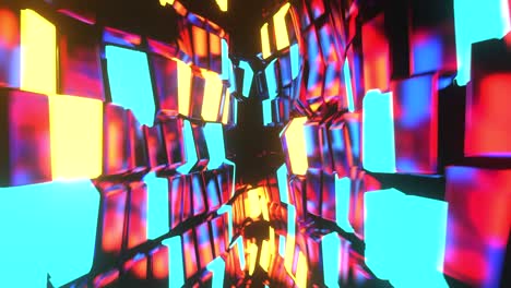 motion graphic, loop infinity animation, moving cubes or squares