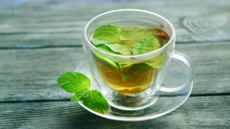 cup of tea with mint