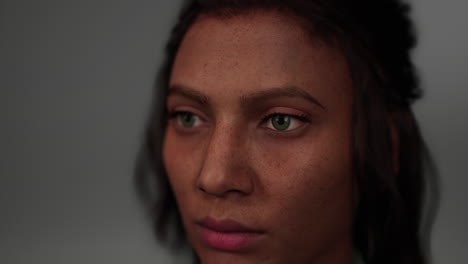 rostro de una mujer joven de cerca