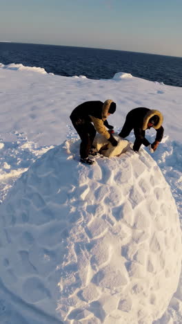 building an igloo in the arctic