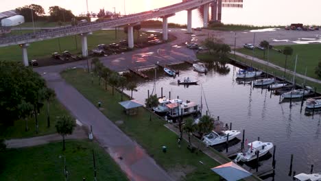 aerial footage taken in the apalachicola bay area in florida