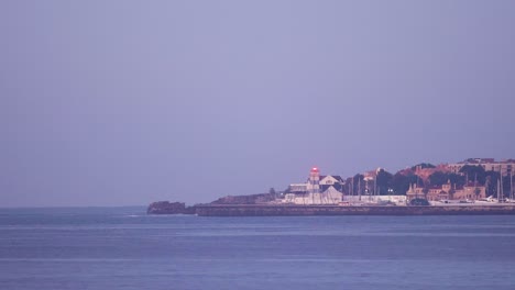 View-of-Santa-Marta-lighthouse-of-Cascais,-in-Portugal