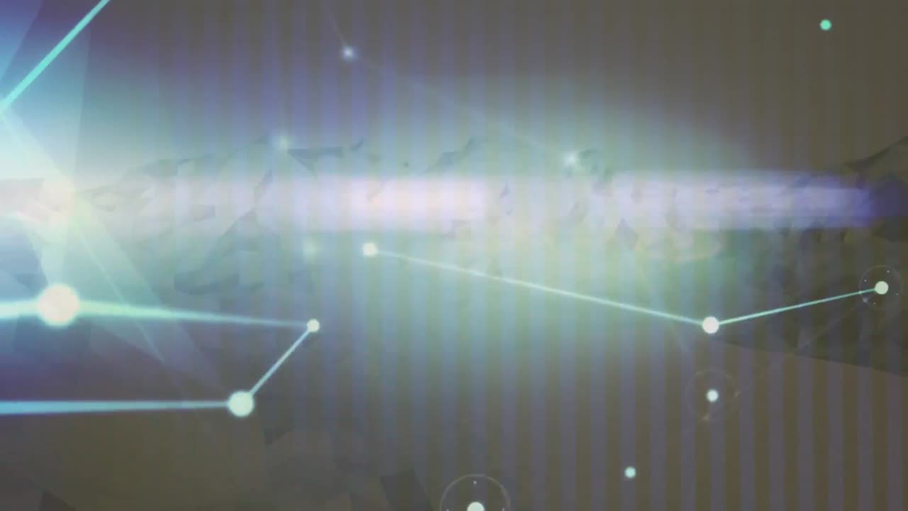 animación de redes de conexiones sobre montañas giratorias