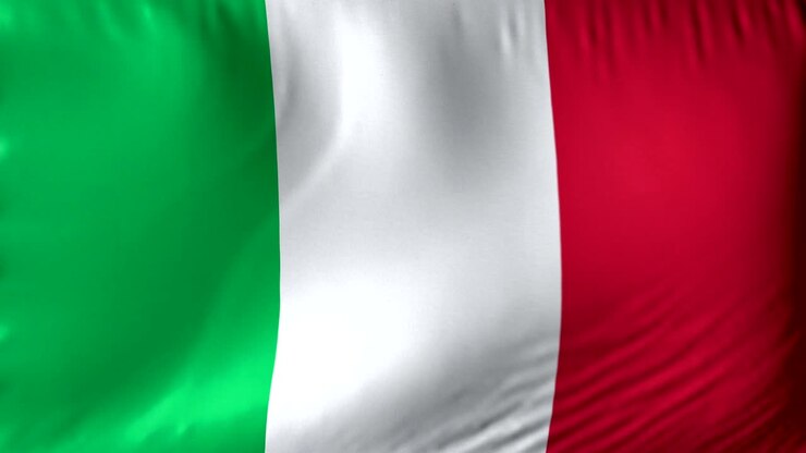 National flag of Italy. Seamless looping 4k full realistic italian flag waving against background.