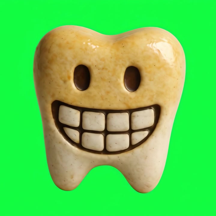 Personagem de Dente Sorridente Animado em Tela Verde