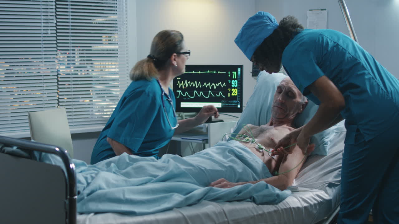 escena del hospital de la atención al paciente