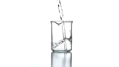 Clear-liquid-pouring-into-beaker