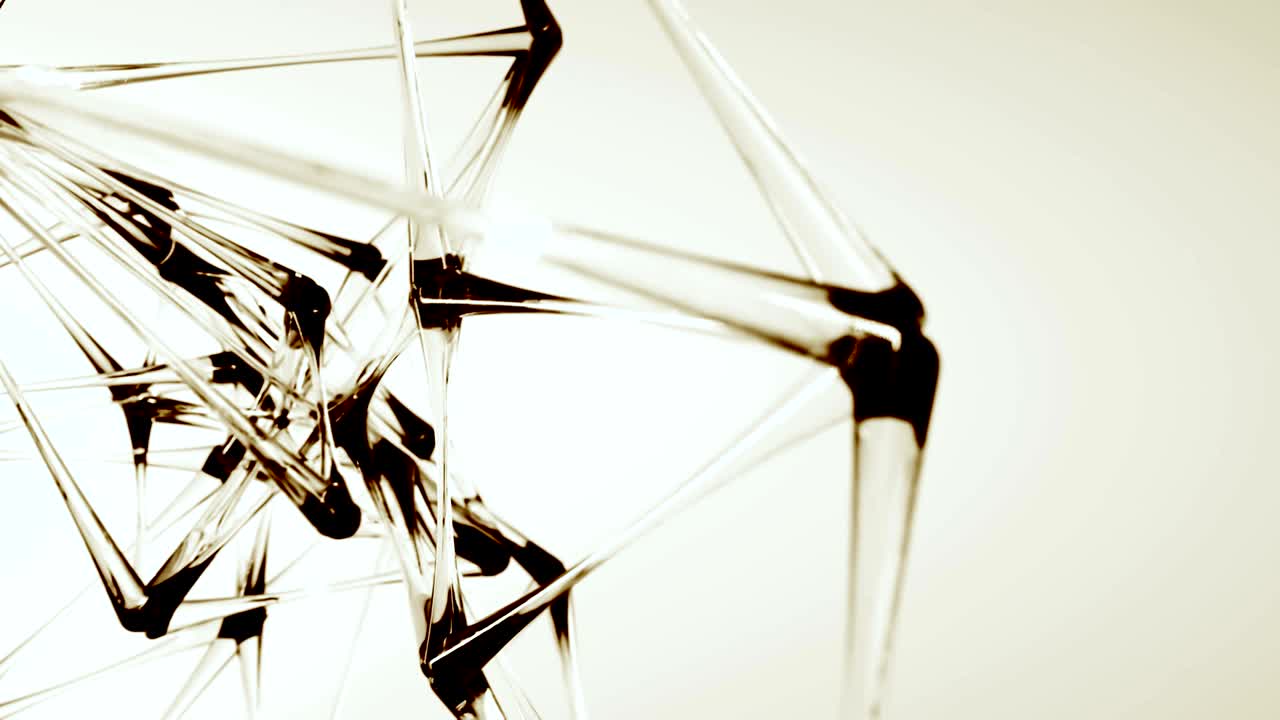 estructura molecular de vidrio abstracto de 4k.