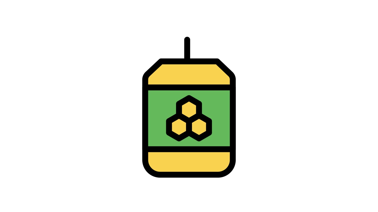 Animated Icon of Honey Jar with Dipper
