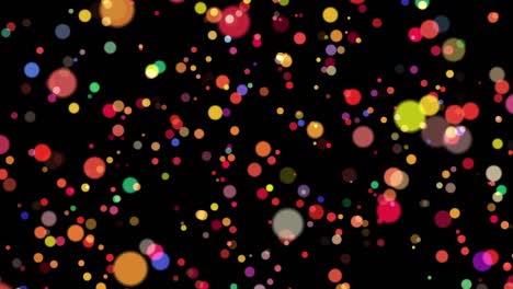 las formas de círculos coloridos brillan brillantemente.