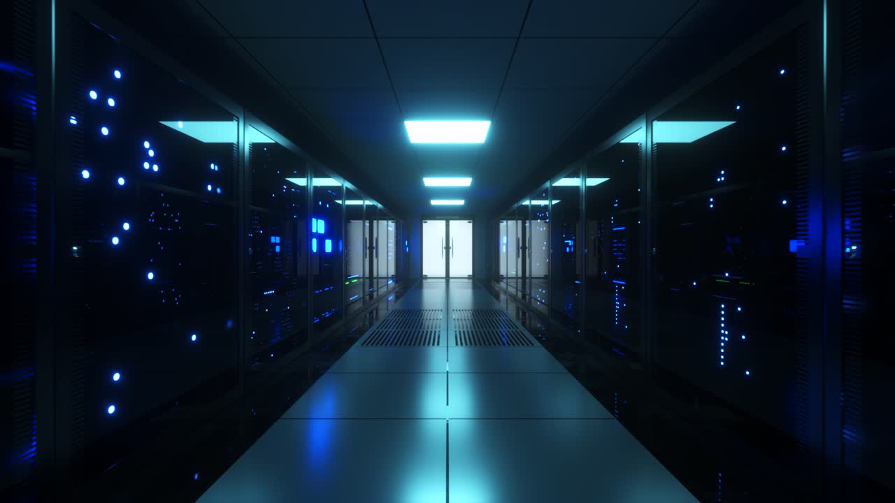 Modern Data Center Interior
