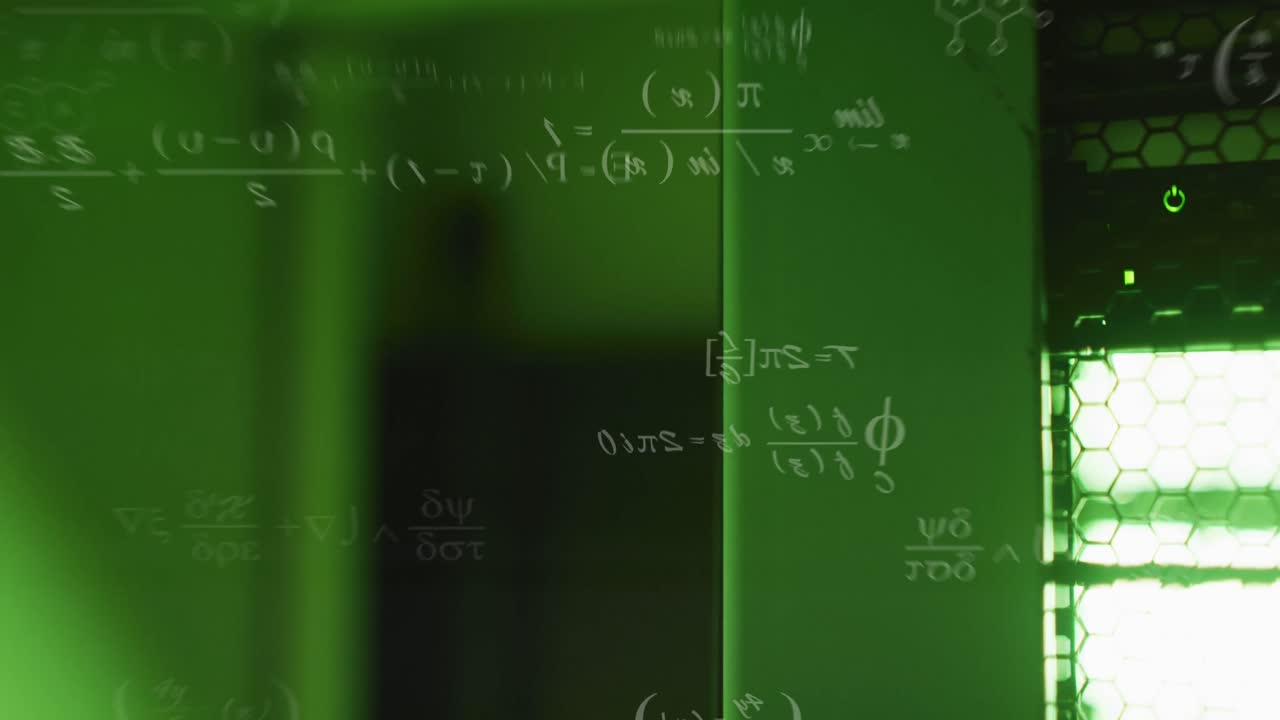 animación del procesamiento de datos a través de servidores informáticos