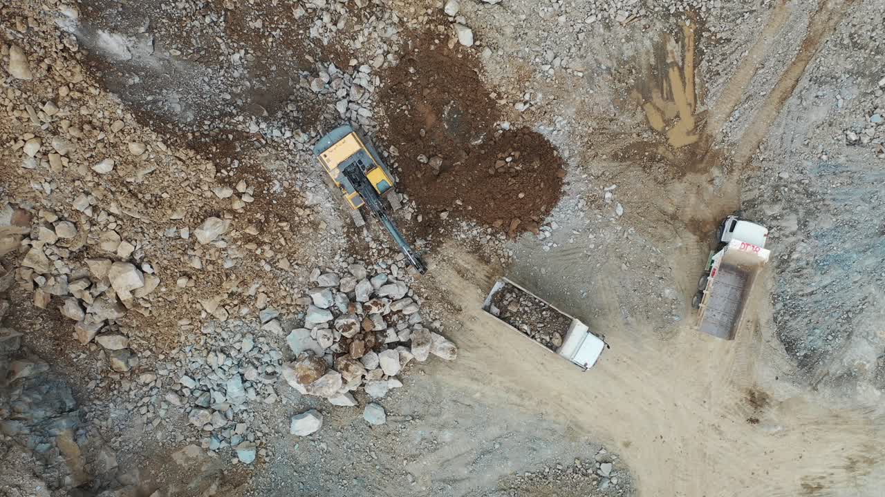 vista aérea de la explotación de la cantera