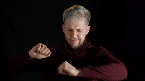 man dancing in studio