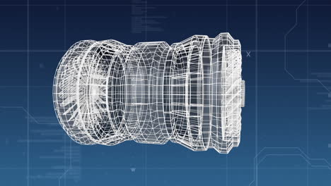 digital 3d model of a plane turbine