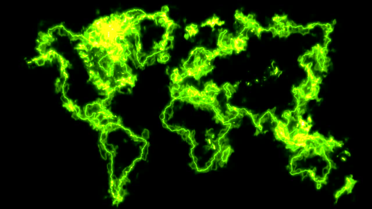 추상적인 배경과 미래의 세계 지도