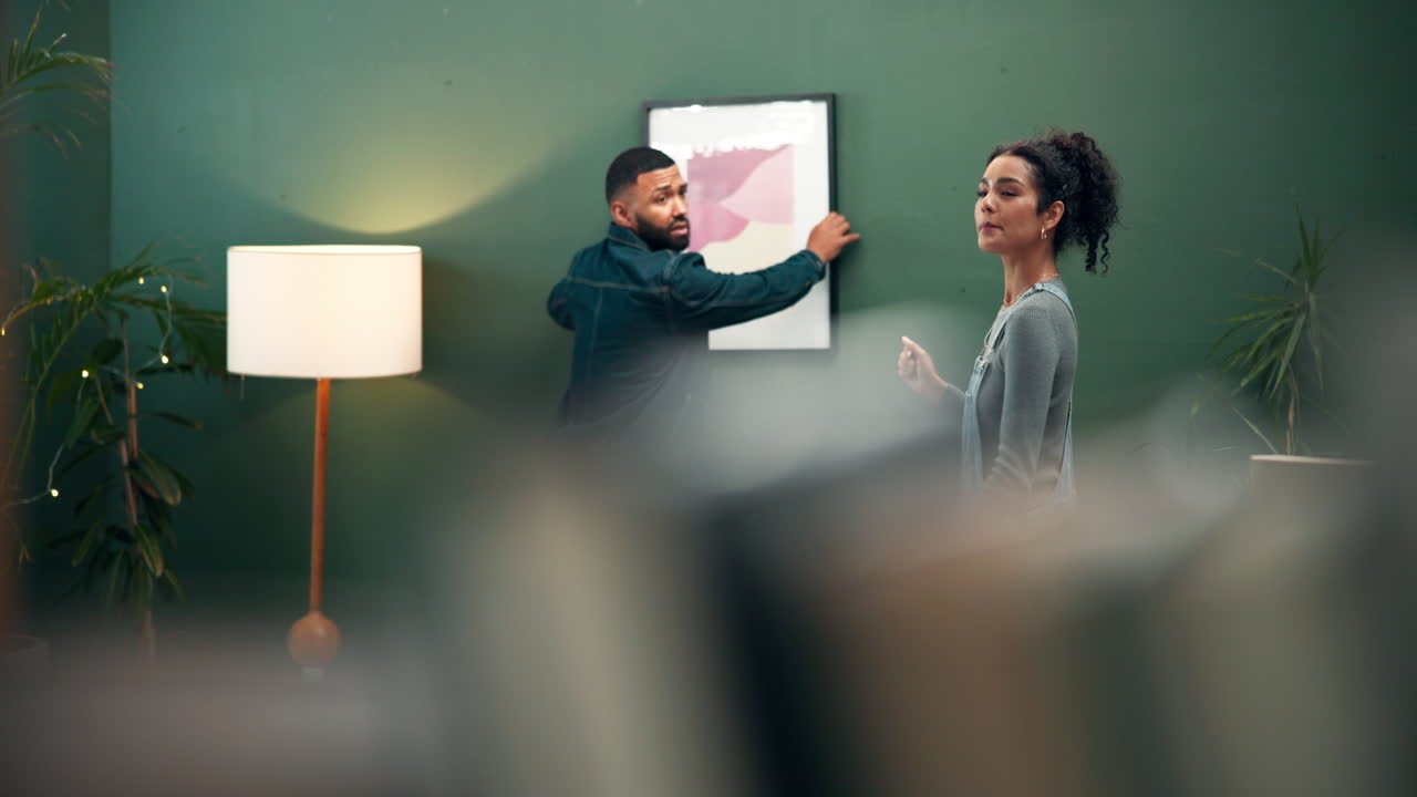 Couple moving into new apartment