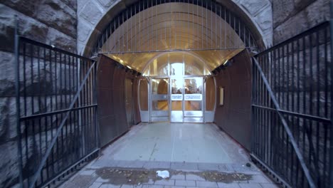 entering the brunkeberg tunnel in stockholm, sweden