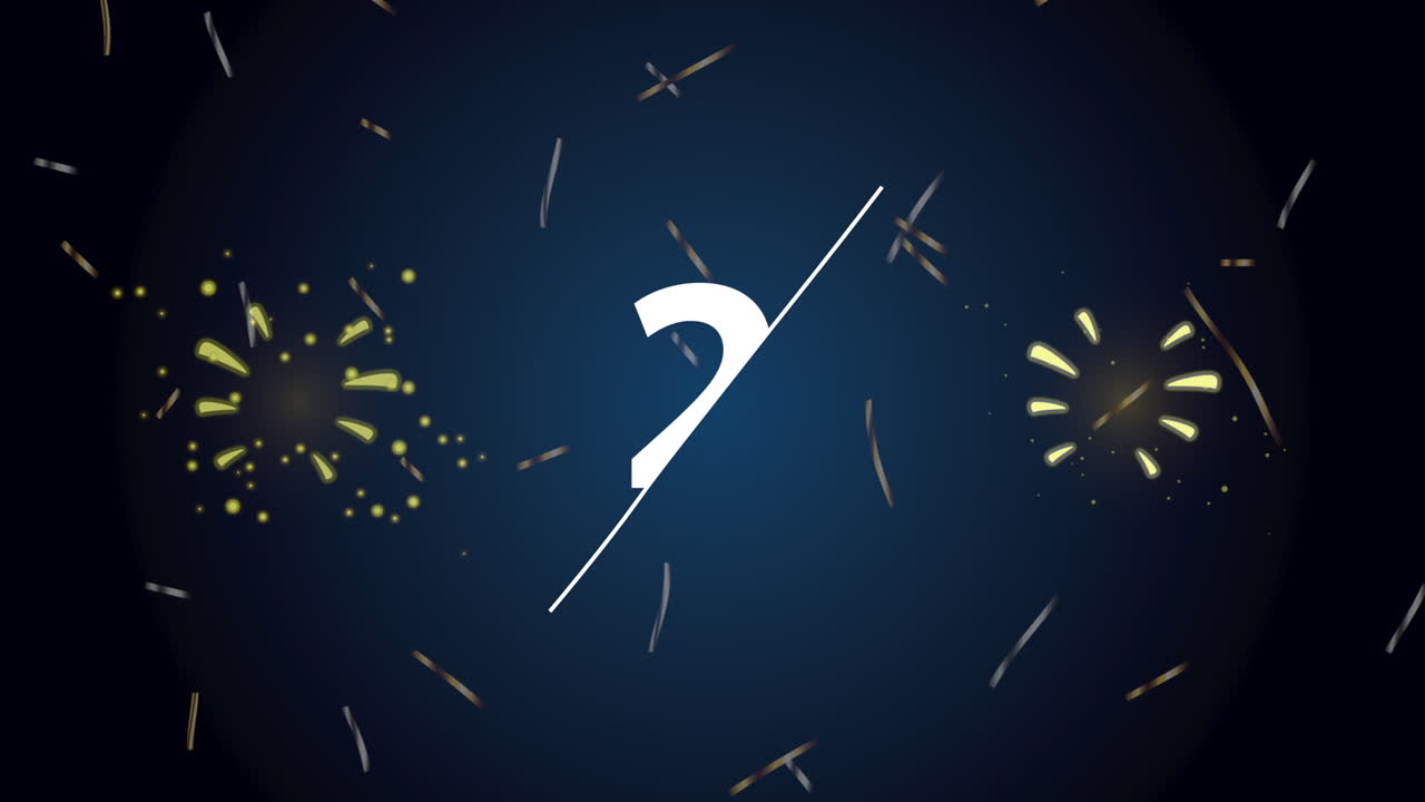 felice anno nuovo 2021 con numeri e fuochi d'artificio d'oro