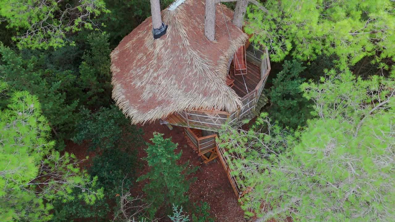 Aerial View of Domaine St Jean de l'Arbousier Treehouse, France