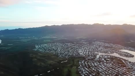 Hawaii---Schwenkvideo-In-500-Meter-Höhe-über-Kailua-Beach