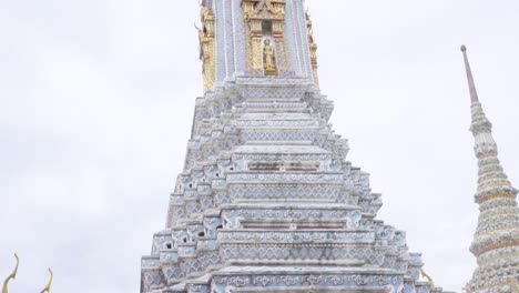 white pagoda in wat phra kaew, bangkok, thailand