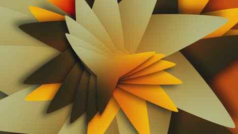 patrón abstracto de color amarillo naranja verde rectángulo girar para brillar geometría girar. animación de patrón de metal brillante fondo abstracto para la presentación de negocios bucle sin costuras 4k 3d render