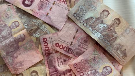 thai baht money cash currency thailand economy notes and bills ฿ thb