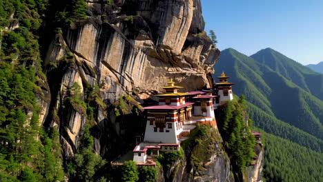 stunning monastery perched on a mountain cliff