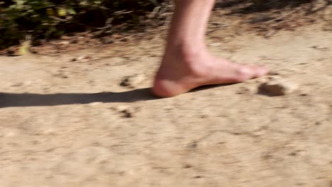 Shot of a running person focusing on feet