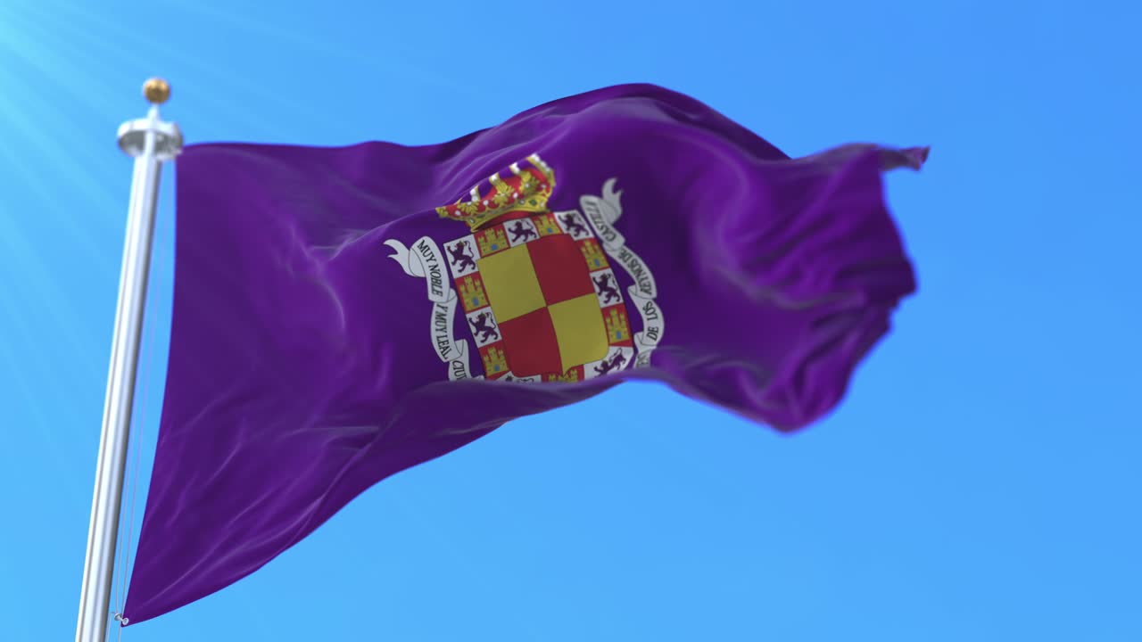 스페인 안달루시아 에 있는 스페인 도시 자엔 의 국기 - 루프