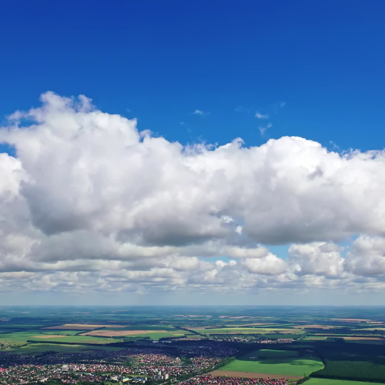 Clouds landscape over city