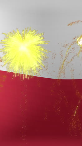 animation of fireworks over flag of czech republic