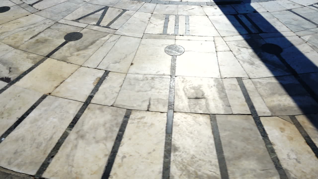 Sundial. Shooting in the summer. Shooting in the movement