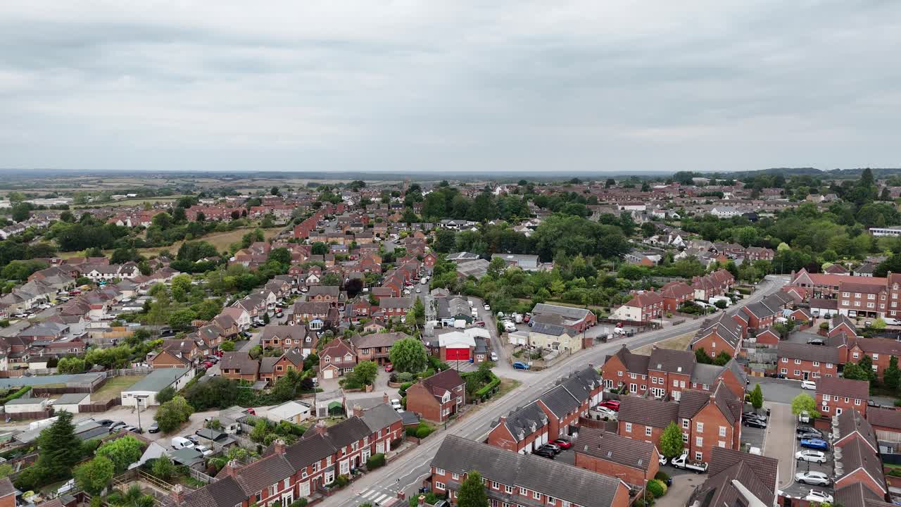 Housing estate Wootton Bassett Town Wiltshire UK drone,aerial