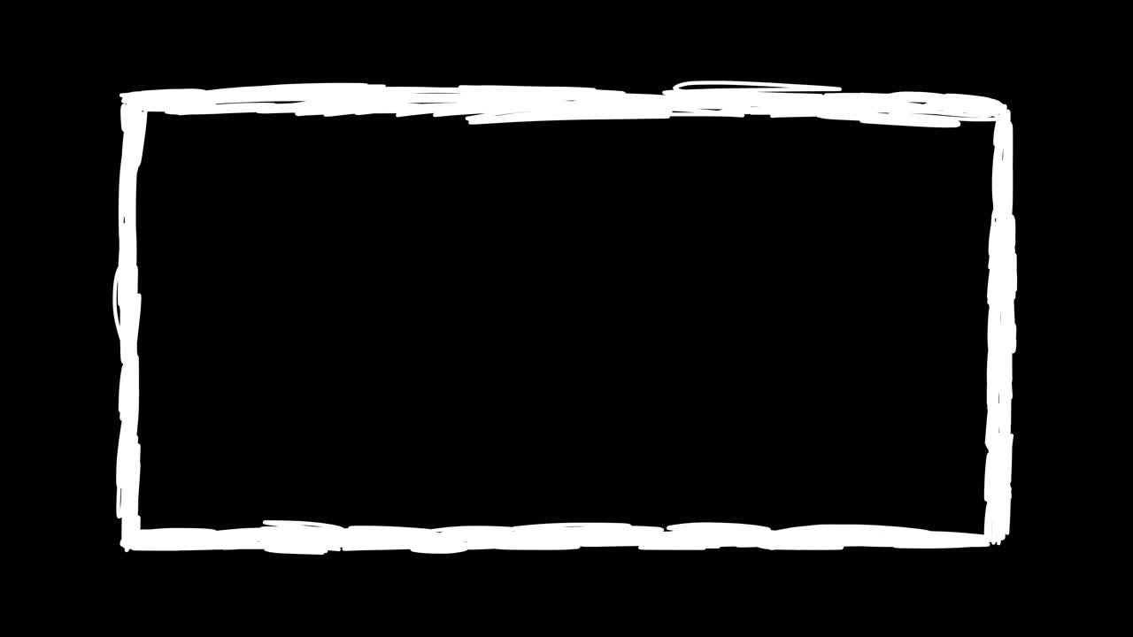 Animated White Hand Drawn Shaky Square Frame