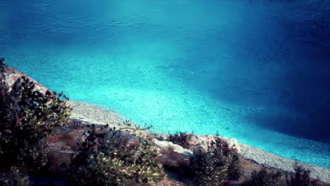 stunning turquoise water at a rocky coastline