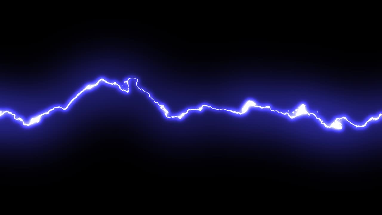 Electric lightning on a black background.