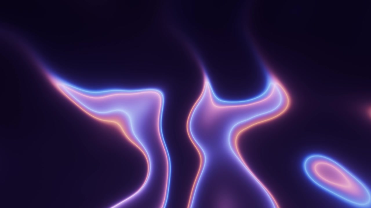 Abstract Glowing Purple and Blue Fluid Light Waves Background